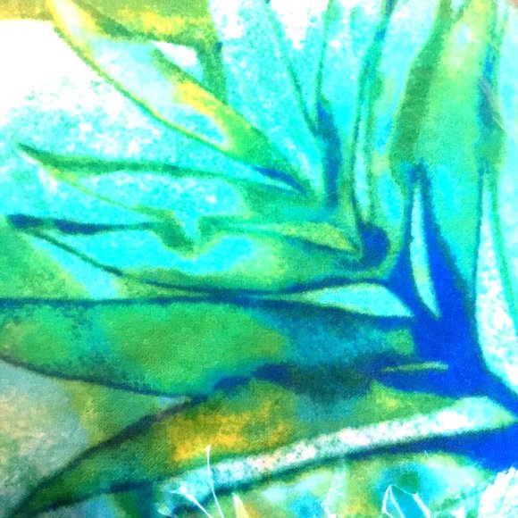 Tommy Bahama Palm Fronds Beach Towel Watercolor Blue Green Tropical Leaf 36x68 - Picture 10 of 10